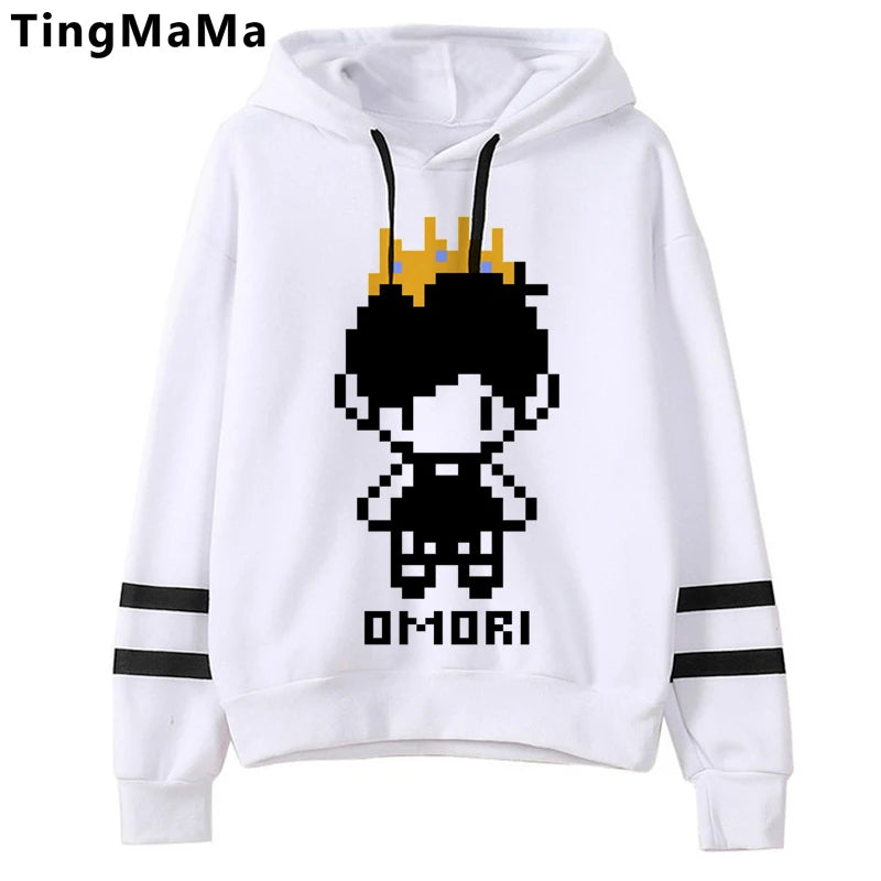 New Games Omori Hoodies Men Kawaii Winter Warm Streetwear Funny Cartoon Hip Hop Harajuku Fashion Unisex Sweatshirts Male