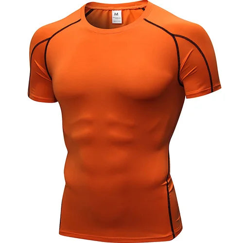 Quick Dry Sport Shirt Men Running Fitness Soccer Basketball Jersey Gym Shirt man Sportswear Compress Tights man's t-shirt