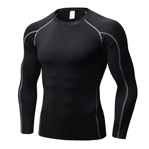 Quick Dry Sport Shirt Men Running Fitness Soccer Basketball Jersey Gym Shirt man Sportswear Compress Tights man's t-shirt