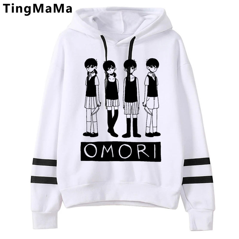 New Games Omori Hoodies Men Kawaii Winter Warm Streetwear Funny Cartoon Hip Hop Harajuku Fashion Unisex Sweatshirts Male