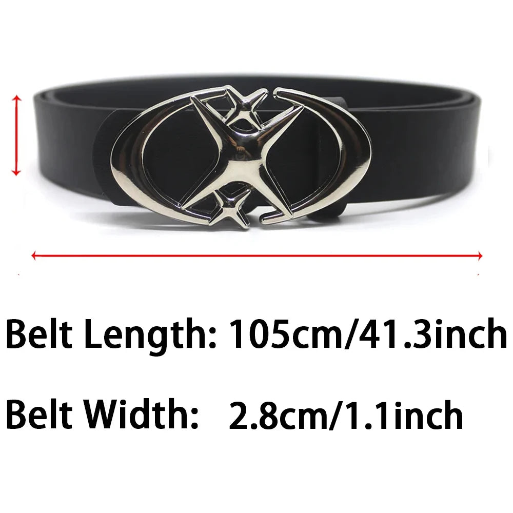 2025 Unisex Belt Punk Star Buckle Design Cross Metal Vintage Gothic Y2K Belt