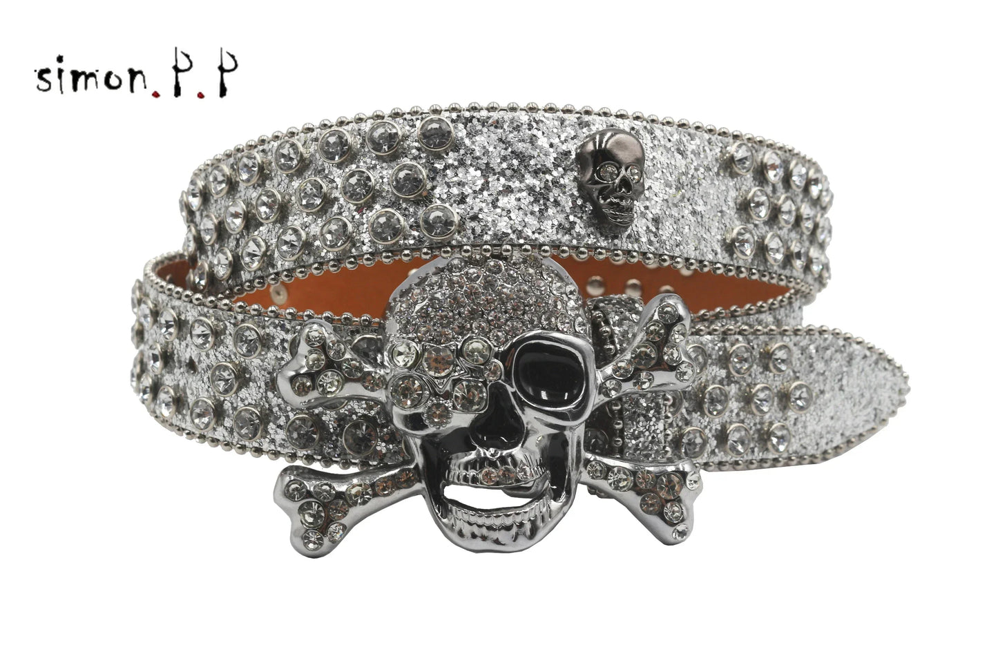 BIG SKULL Rhinestone Western Belts