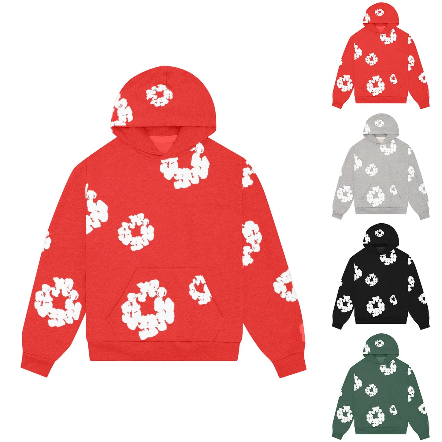 2025 Streetwear Flower Hoodies Unisex