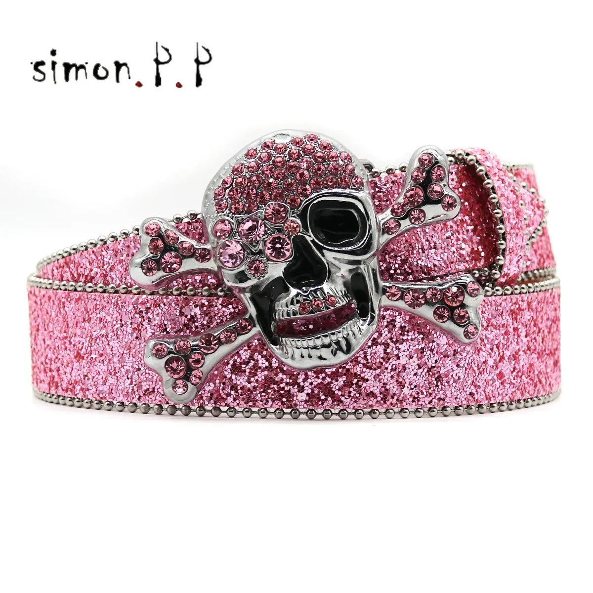 BIG SKULL Rhinestone Western Belts