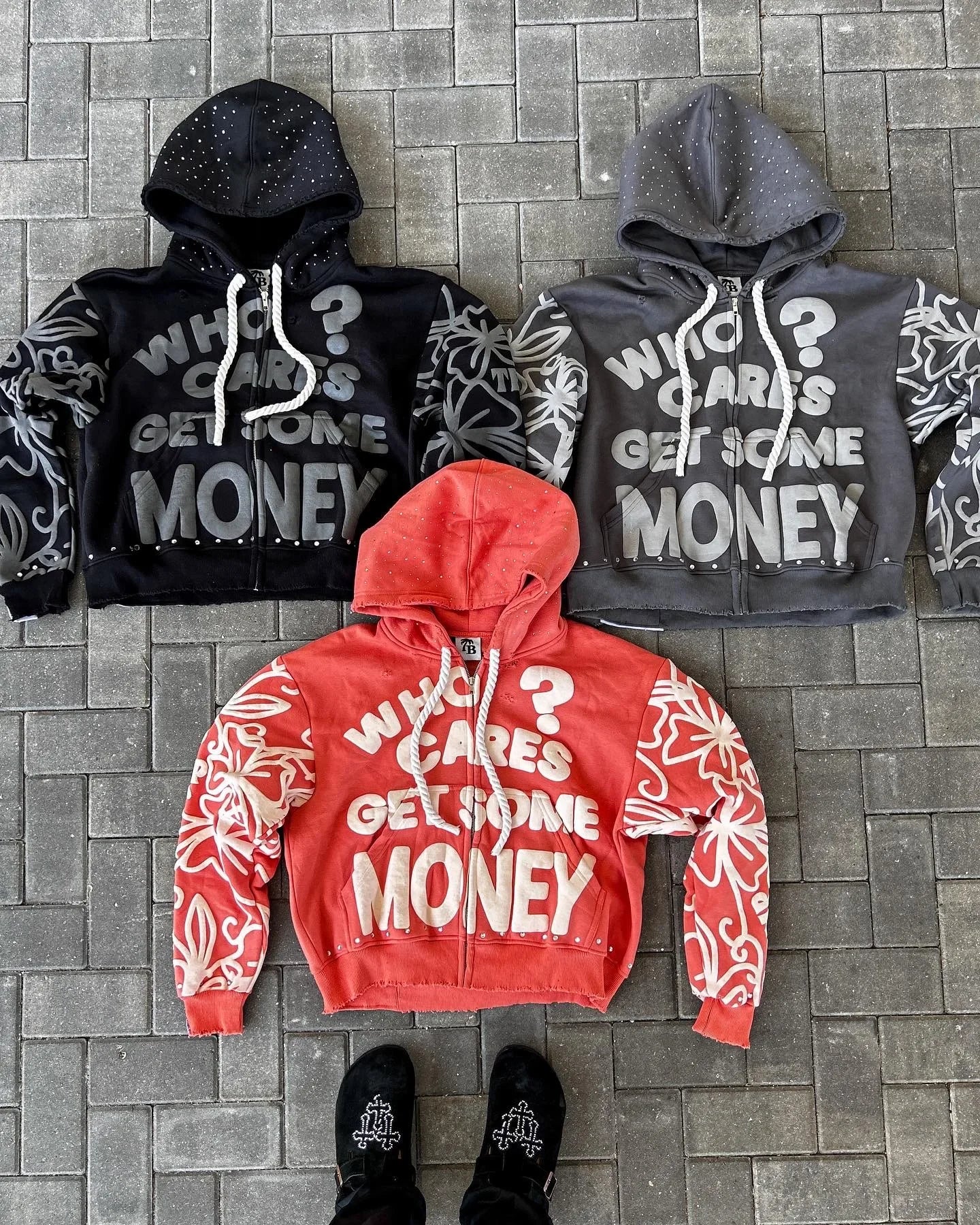 Who Cares Get Some Money Hoodie