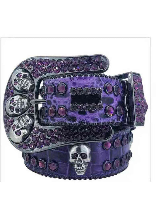 2025 Rhinestone Skeleton Belts Unisex