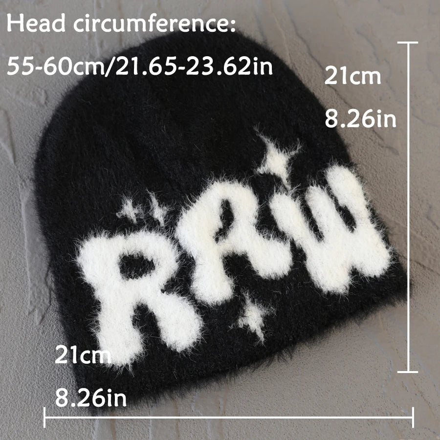 Streetwear letter knitted beanie