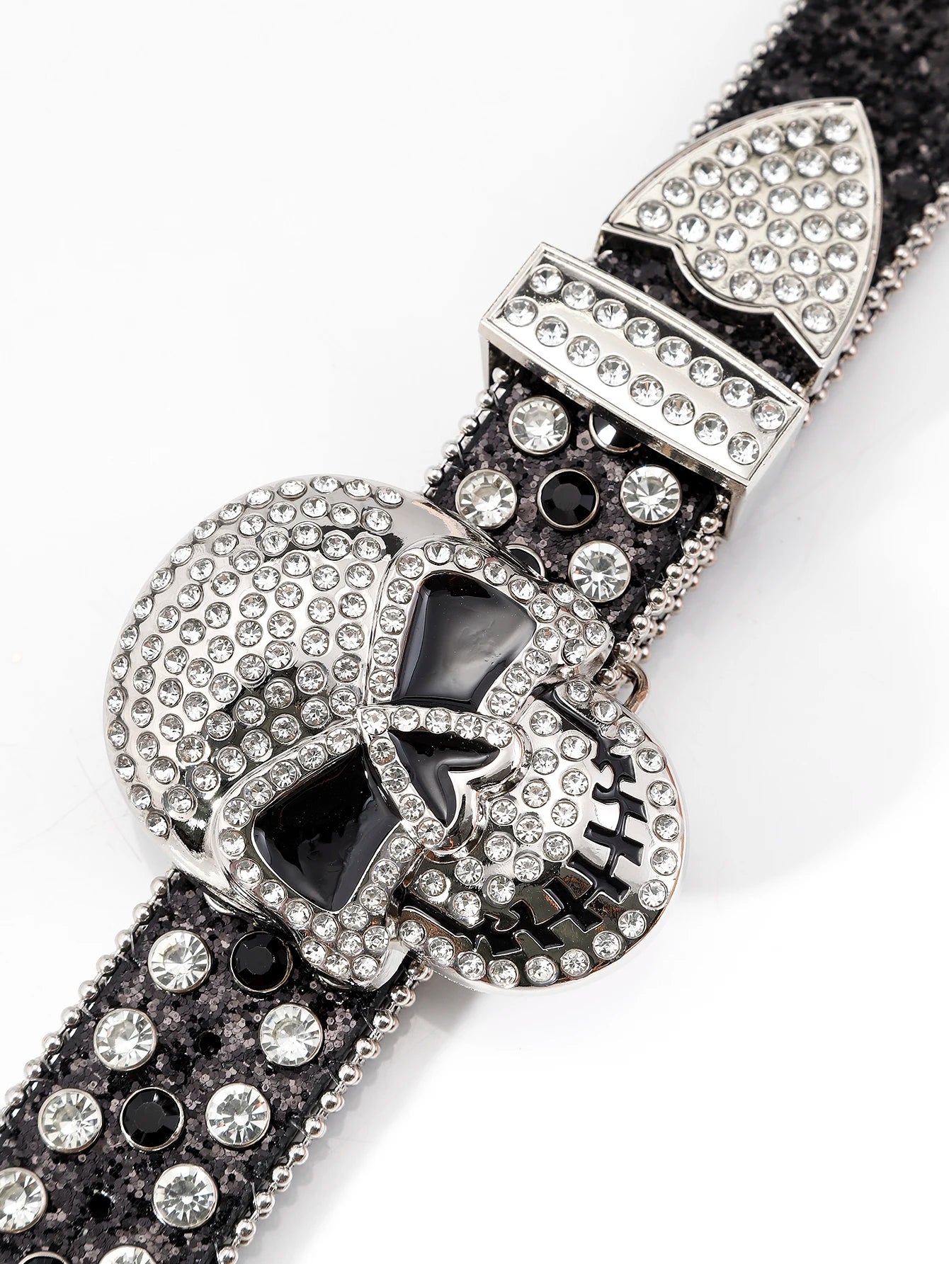 All New Rhinestone Skull Belt Unisex designer