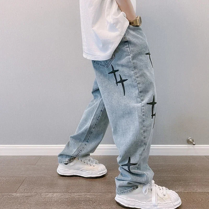 2025 Wide Leg Cargo Pants men Streetwear Baggy men Jeans pants Fashion Straight Male men Clothing streetwear cargo pants y2k clothes