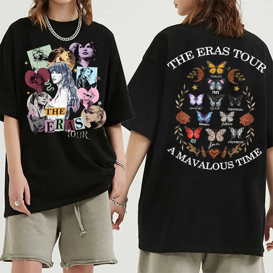 Hot Music Album Midnight Retro The Eras Tour T-Shirts Short Tee Shirt Women Men