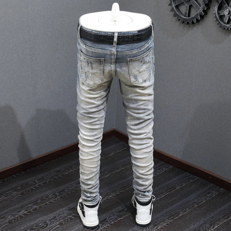 2025 High street fashion new ripped jeans