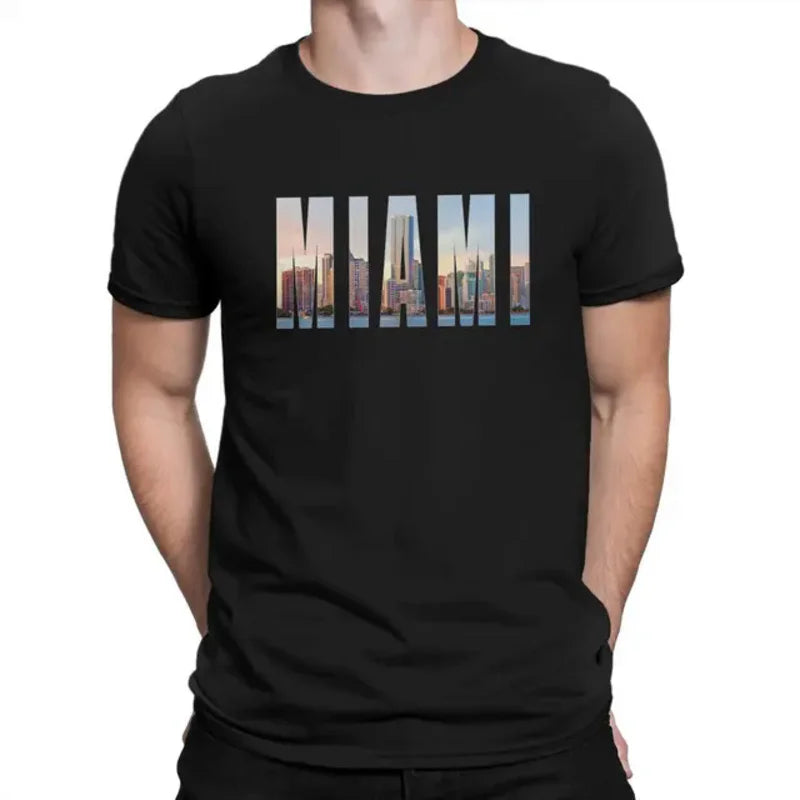 Miami Men's TShirt Florida Distinctive T Shirt Graphic Sweatshirts New Trend