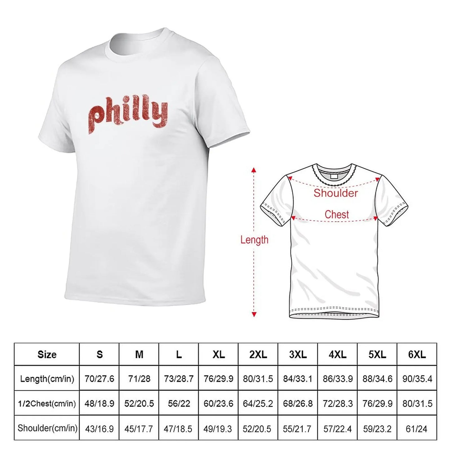 New Philly Phillies T-Shirt sweat shirts Aesthetic clothing boys t shirts mens plain t shirts