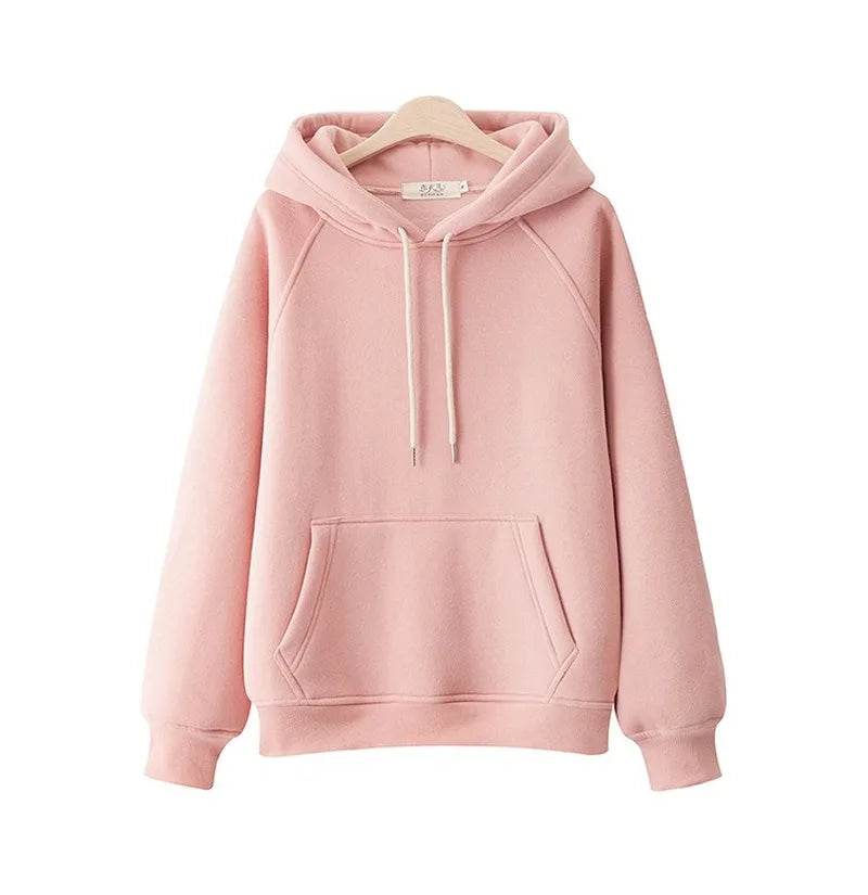 2024 Casual Hooded Hoodies Japanese Girl Student Fashion Sweatshirts Thick Spring Autumn Harajuku Loose Hoodie Knit Pullovers