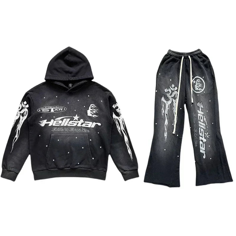 Hellstar Flare Black Flame Broek Hoodie