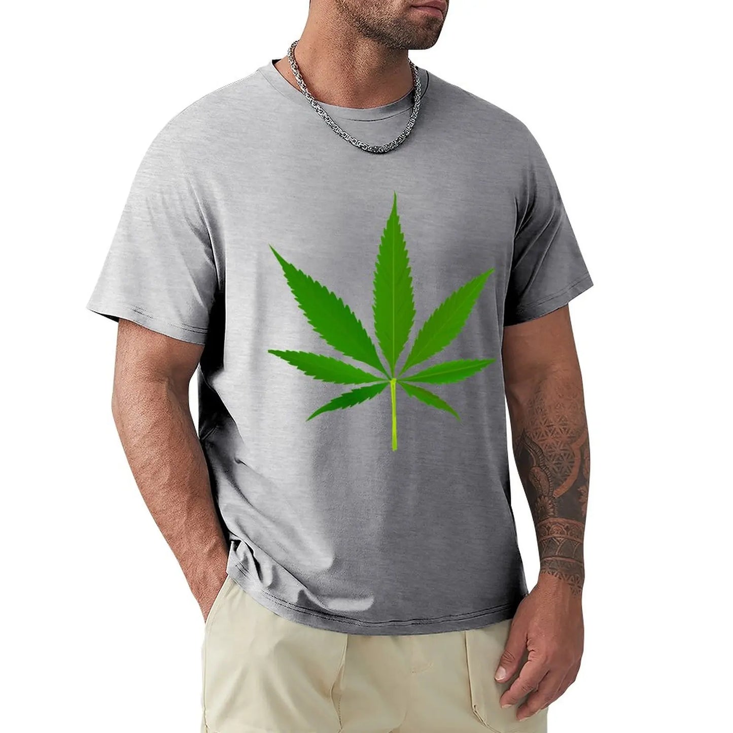 Realistic Weed Symbol T-Shirt Blouse black t shirts tees mens t shirts pack