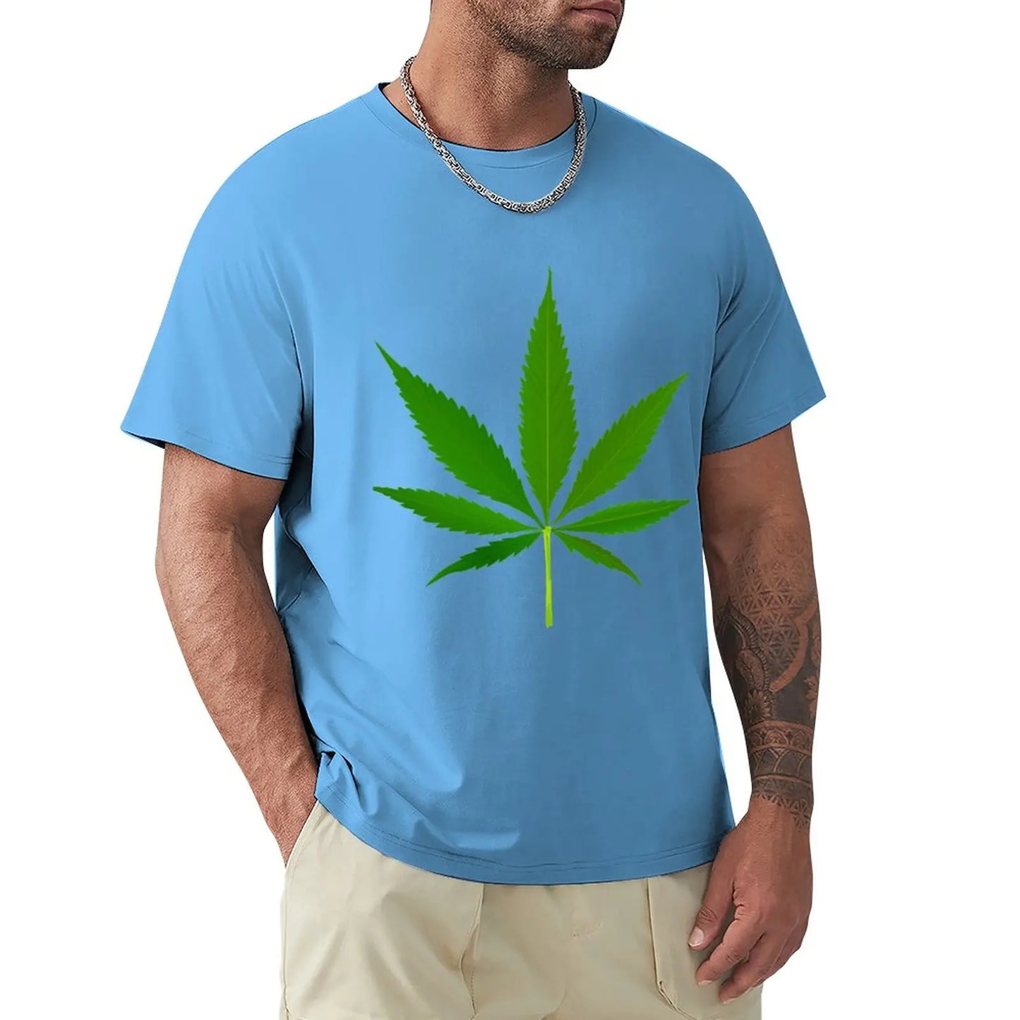 Realistic Weed Symbol T-Shirt Blouse black t shirts tees mens t shirts pack