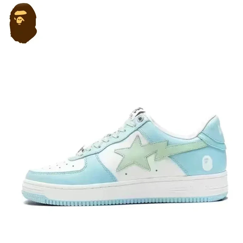 2025 A BATHING APE Men and Women Vibe BapeGoose Sports Sneakers Unisex Air None-Slip Breathable Bapesta Low Outdoor Walking Shoes