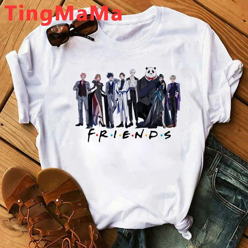 Japanese Anime Jujutsu Kaisen Men T Shirts Itadori Yuji Print Harajuku Tops Ryomen Sukuna Unisex Short Sleeves T-Shirt Male