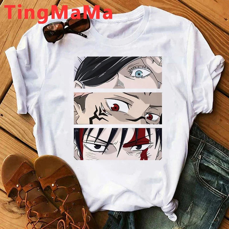 Japanese Anime Jujutsu Kaisen Men T Shirts Itadori Yuji Print Harajuku Tops Ryomen Sukuna Unisex Short Sleeves T-Shirt Male