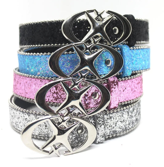 2025 Bling Star Rhinestone Belt Unisex Luxury Star Buckle