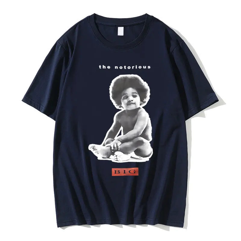 The Notorious Big Poppa Hip Hop Style T-shirt Biggie Smalls Tshirt Men Women Casual Pure Cotton Tees Men's Fashion T Shirts Tops