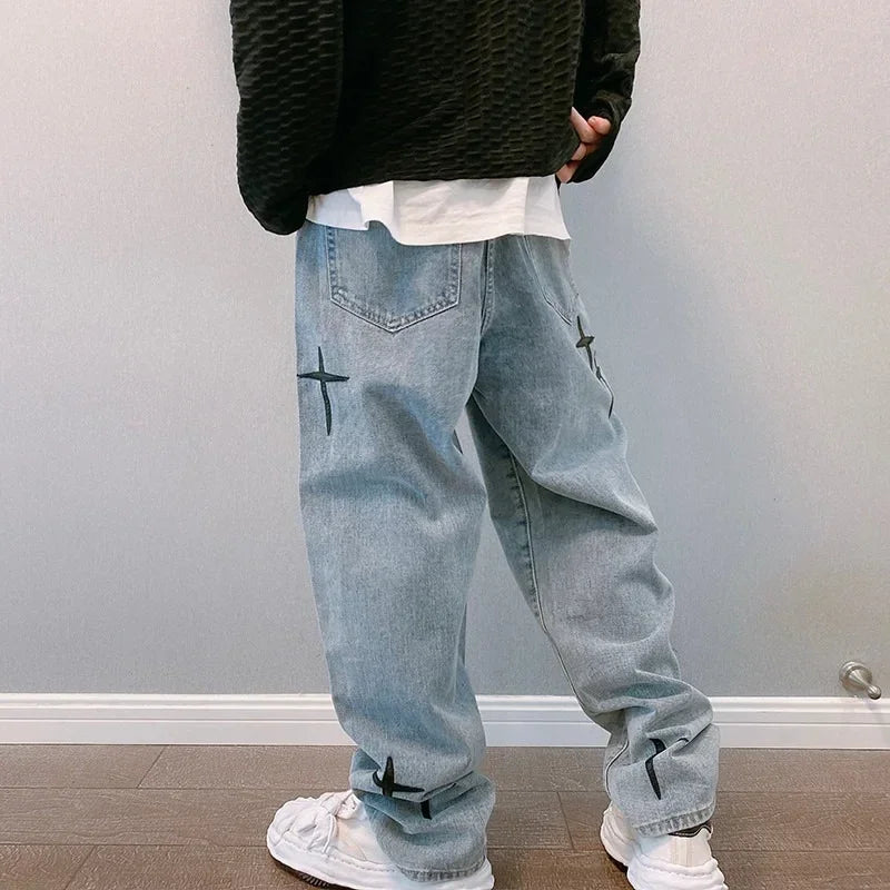 2025 Wide Leg Cargo Pants men Streetwear Baggy men Jeans pants Fashion Straight Male men Clothing streetwear cargo pants y2k clothes