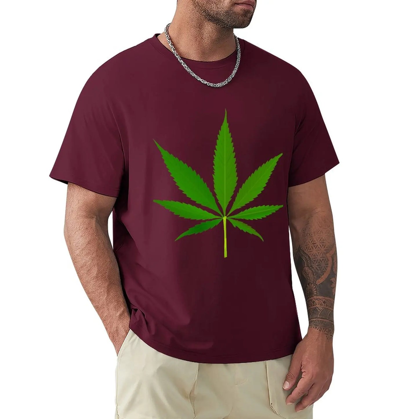 Realistic Weed Symbol T-Shirt Blouse black t shirts tees mens t shirts pack