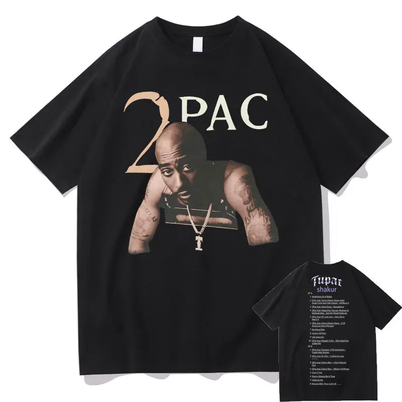 New Rap Tupac 2pac ALL EYEZ Motorbike Vintage Print T Shirt Men Women 100% Pure Cotton T-shirts Playboi Carti Hip Hop Man Tshirt