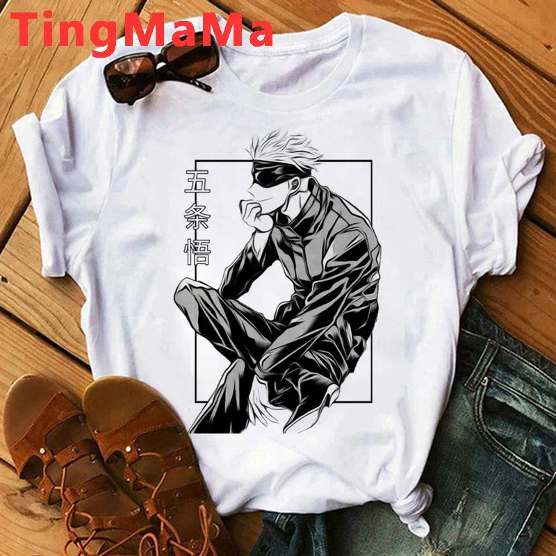 Japanese Anime Jujutsu Kaisen Men T Shirts Itadori Yuji Print Harajuku Tops Ryomen Sukuna Unisex Short Sleeves T-Shirt Male