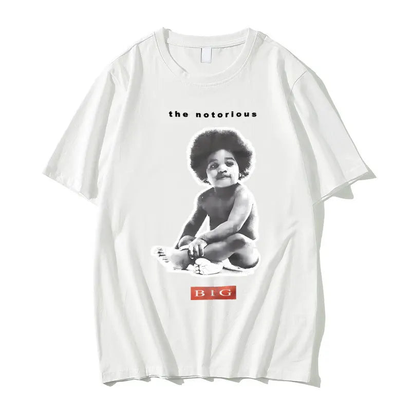 The Notorious Big Poppa Hip Hop Style T-shirt Biggie Smalls Tshirt Men Women Casual Pure Cotton Tees Men's Fashion T Shirts Tops