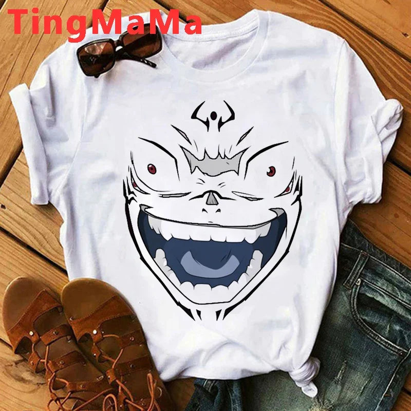 Japanese Anime Jujutsu Kaisen Men T Shirts Itadori Yuji Print Harajuku Tops Ryomen Sukuna Unisex Short Sleeves T-Shirt Male