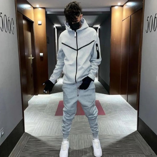 2024 Tracksuits Sports Suit Men's Hoodie Fashion Casual Sports Zipper Jacket Jacket Trousers Suitpant Sets Men New in Men's Sets