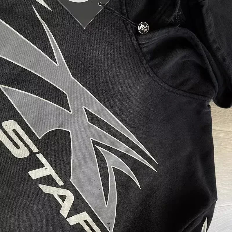 Hellstar Sport Hoodie Groot Logo Wash Water Sport Casual Hoodie Voor Mannen En Vrouwen