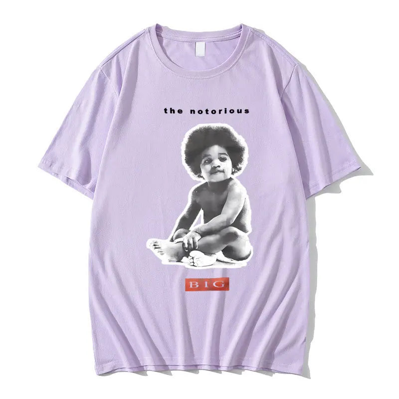 The Notorious Big Poppa Hip Hop Style T-shirt Biggie Smalls Tshirt Men Women Casual Pure Cotton Tees Men's Fashion T Shirts Tops