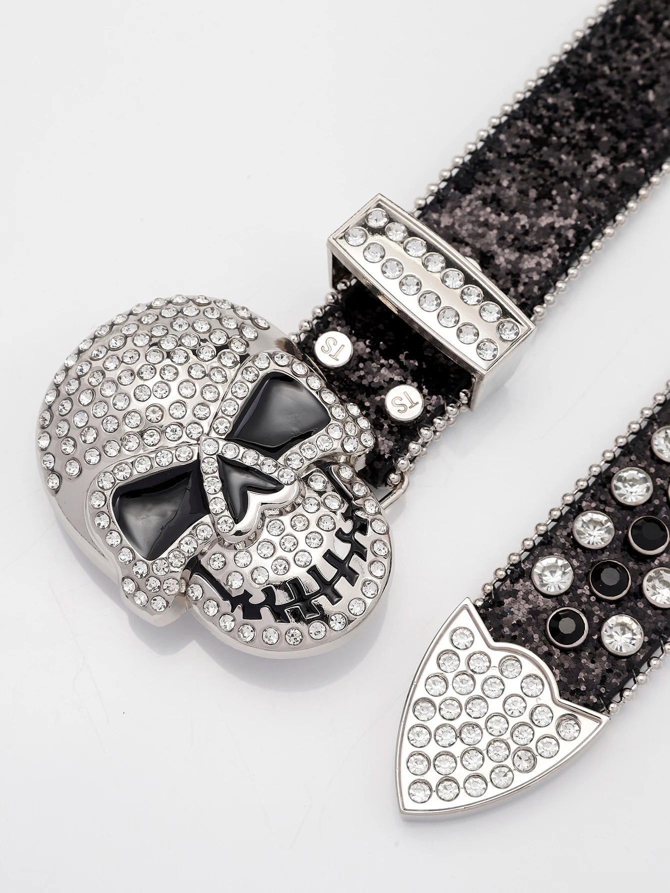 All New Rhinestone Skull Belt Unisex designer