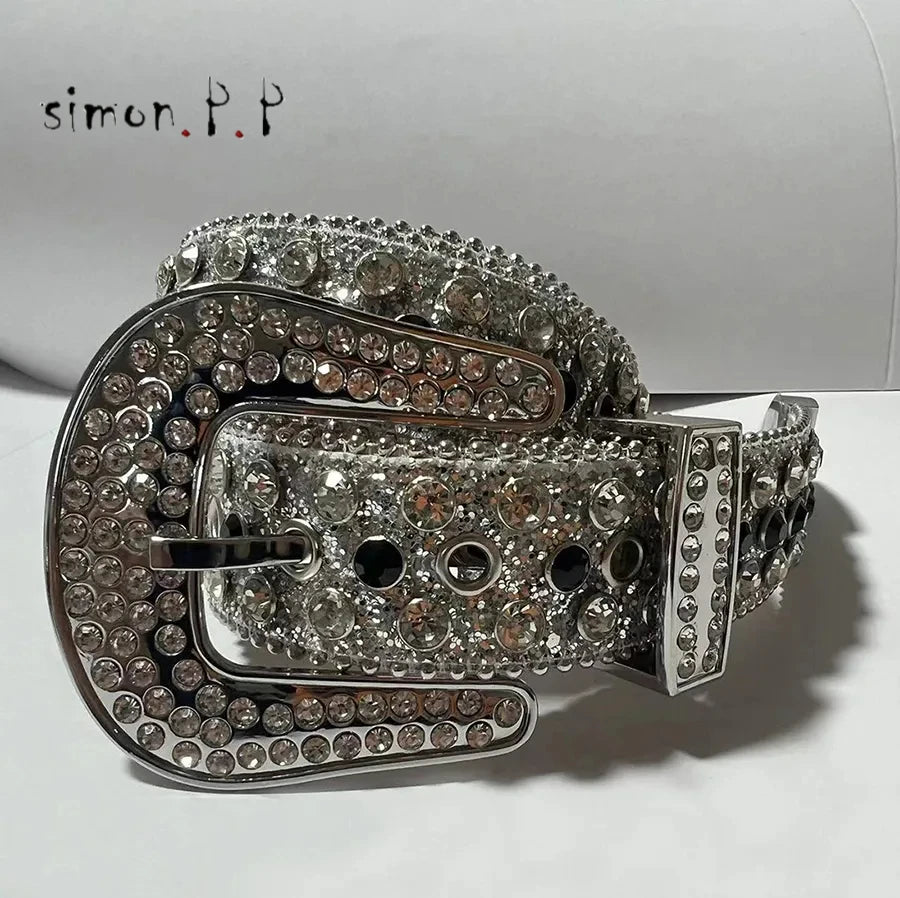 2025 Red Designer Bb Belt Simon Belts Unisex Belt Black Waistband Multicolour with Bling Rhinestones