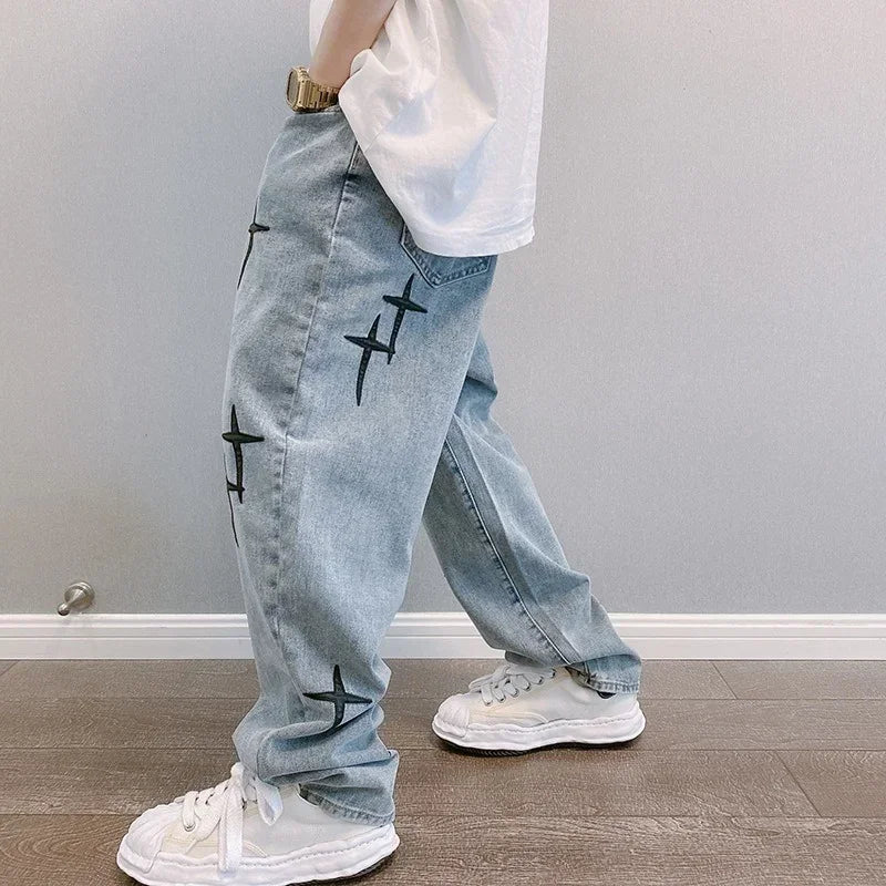 2025 Wide Leg Cargo Pants men Streetwear Baggy men Jeans pants Fashion Straight Male men Clothing streetwear cargo pants y2k clothes