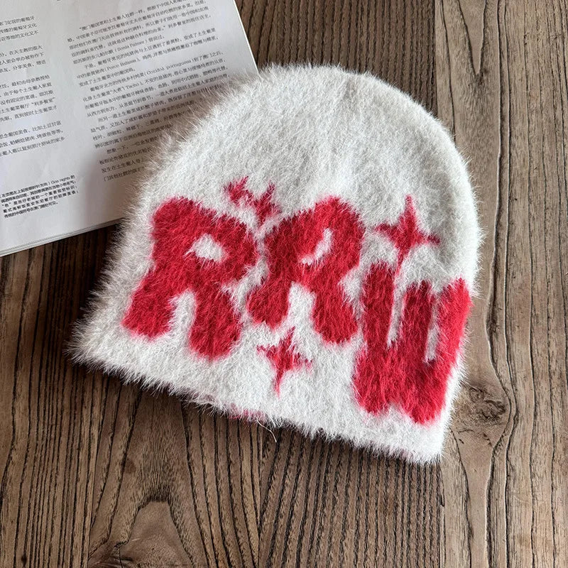 Streetwear letter knitted beanie