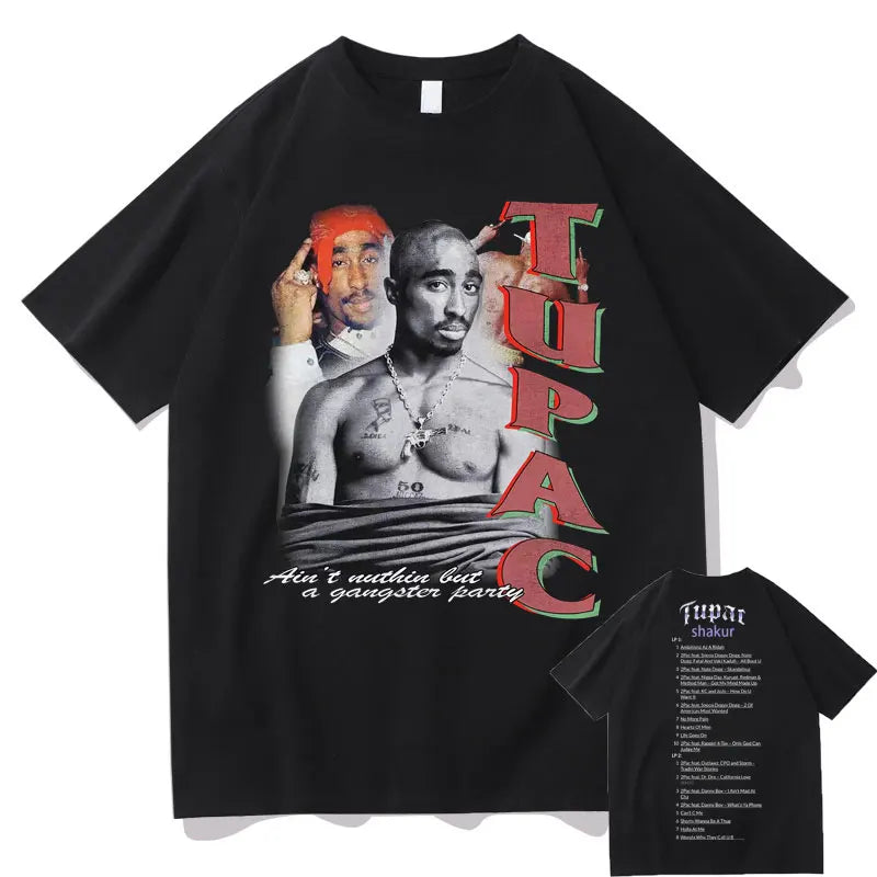 New Rap Tupac 2pac ALL EYEZ Motorbike Vintage Print T Shirt Men Women 100% Pure Cotton T-shirts Playboi Carti Hip Hop Man Tshirt