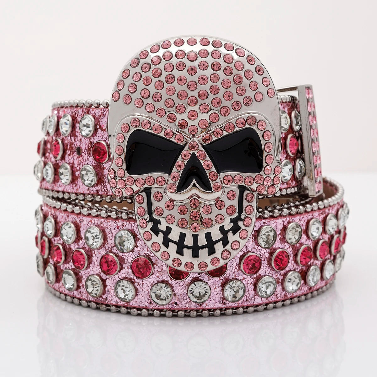 All New Rhinestone Skull Belt Unisex designer