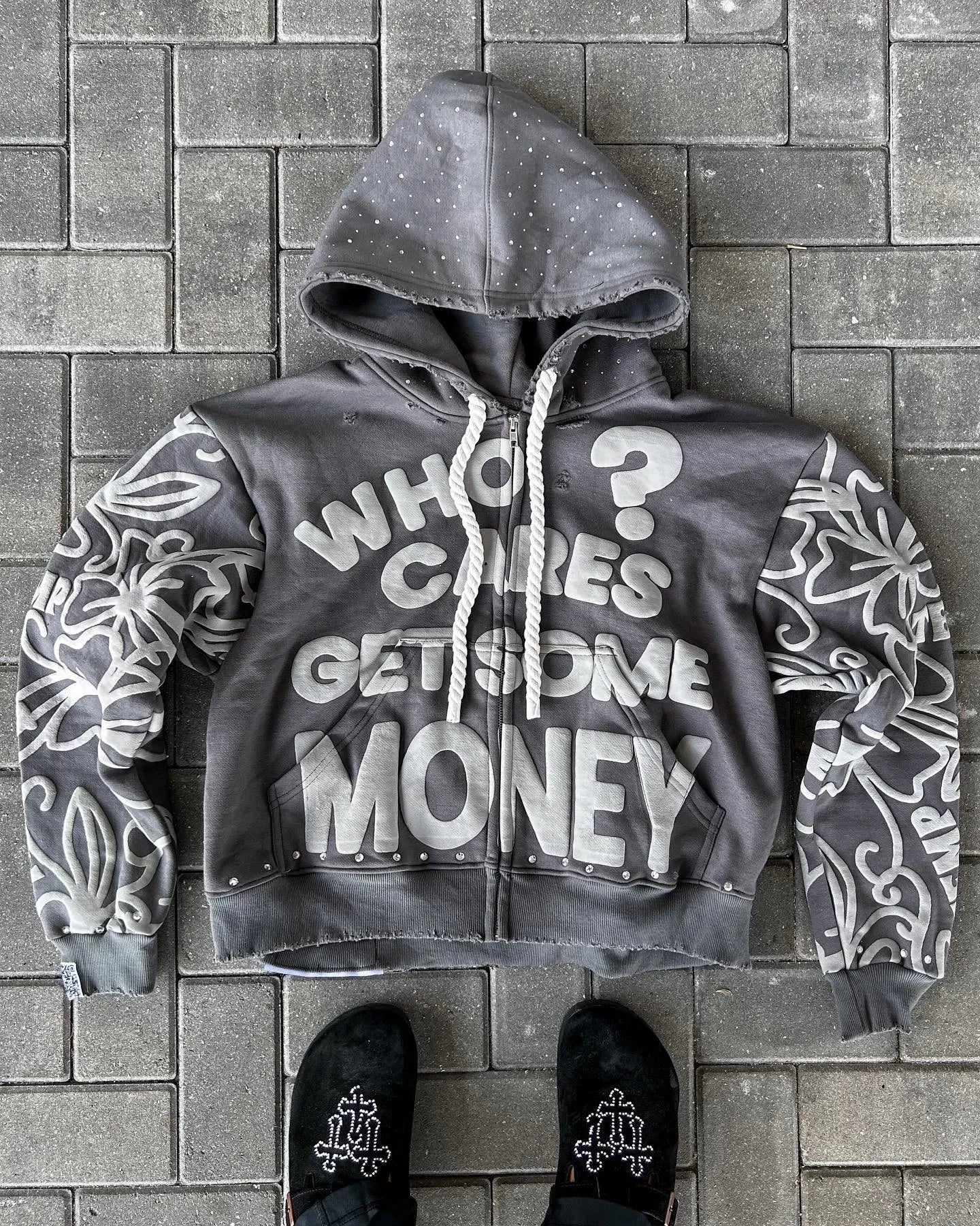 Who Cares Get Some Money Hoodie