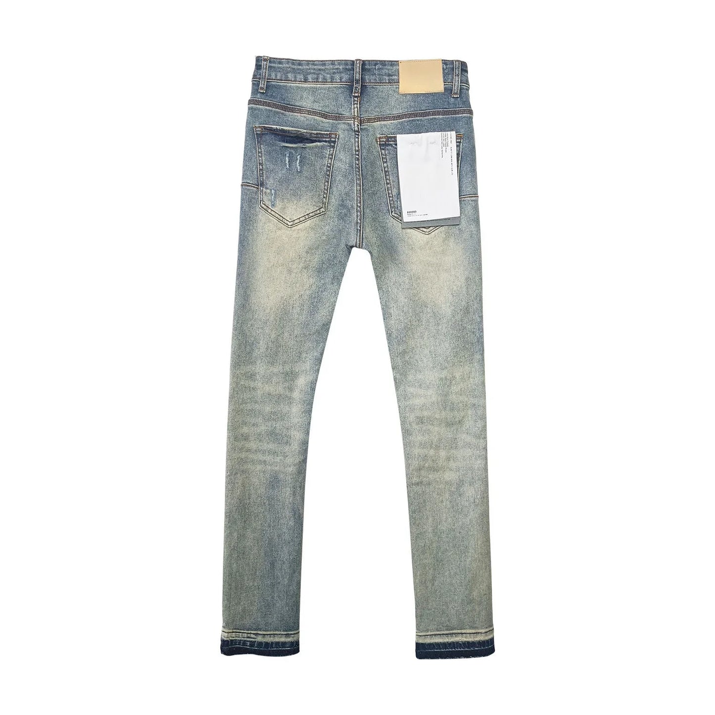 2025 Purples Jeans High Street Personality Rough Ripped Slim Wash American Ripped Jeans Brands Pants