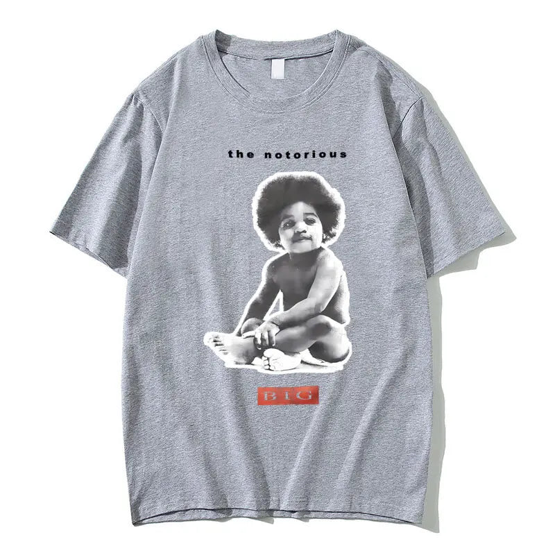 The Notorious Big Poppa Hip Hop Style T-shirt Biggie Smalls Tshirt Men Women Casual Pure Cotton Tees Men's Fashion T Shirts Tops