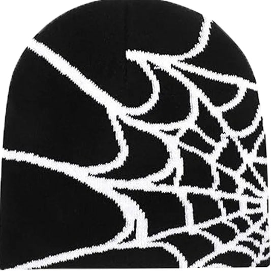 2025 Y2k Beanie Spider Beanie Double-Layer Knitted Hat Streetwear Headwear Winter Knit Beanies Hats for Men Women