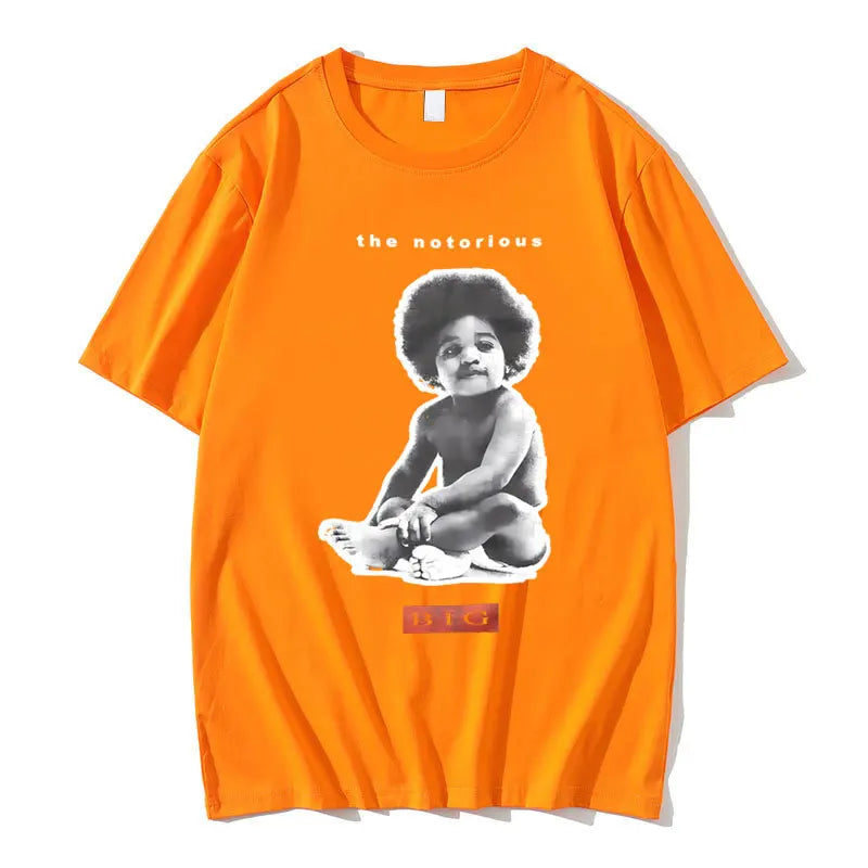 The Notorious Big Poppa Hip Hop Style T-shirt Biggie Smalls Tshirt Men Women Casual Pure Cotton Tees Men's Fashion T Shirts Tops